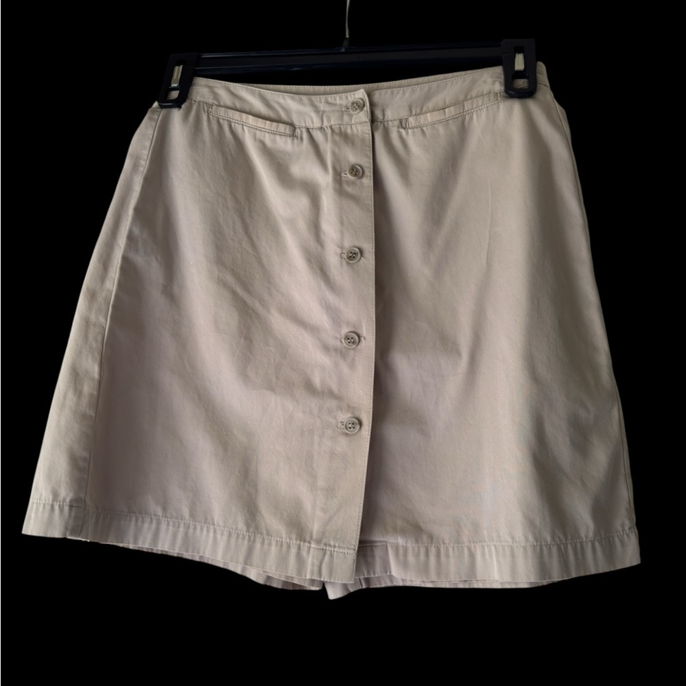 Liz Claiborne Sport Khaki Button-Down Skort w/ built in short sz8